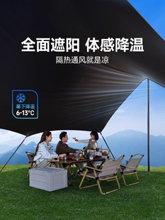 Vinyl Canopy Tent Outdoor Thickened Camping Canopy Free of Construction Sun Protection and Rainproof Awning Portable Camping Equipment