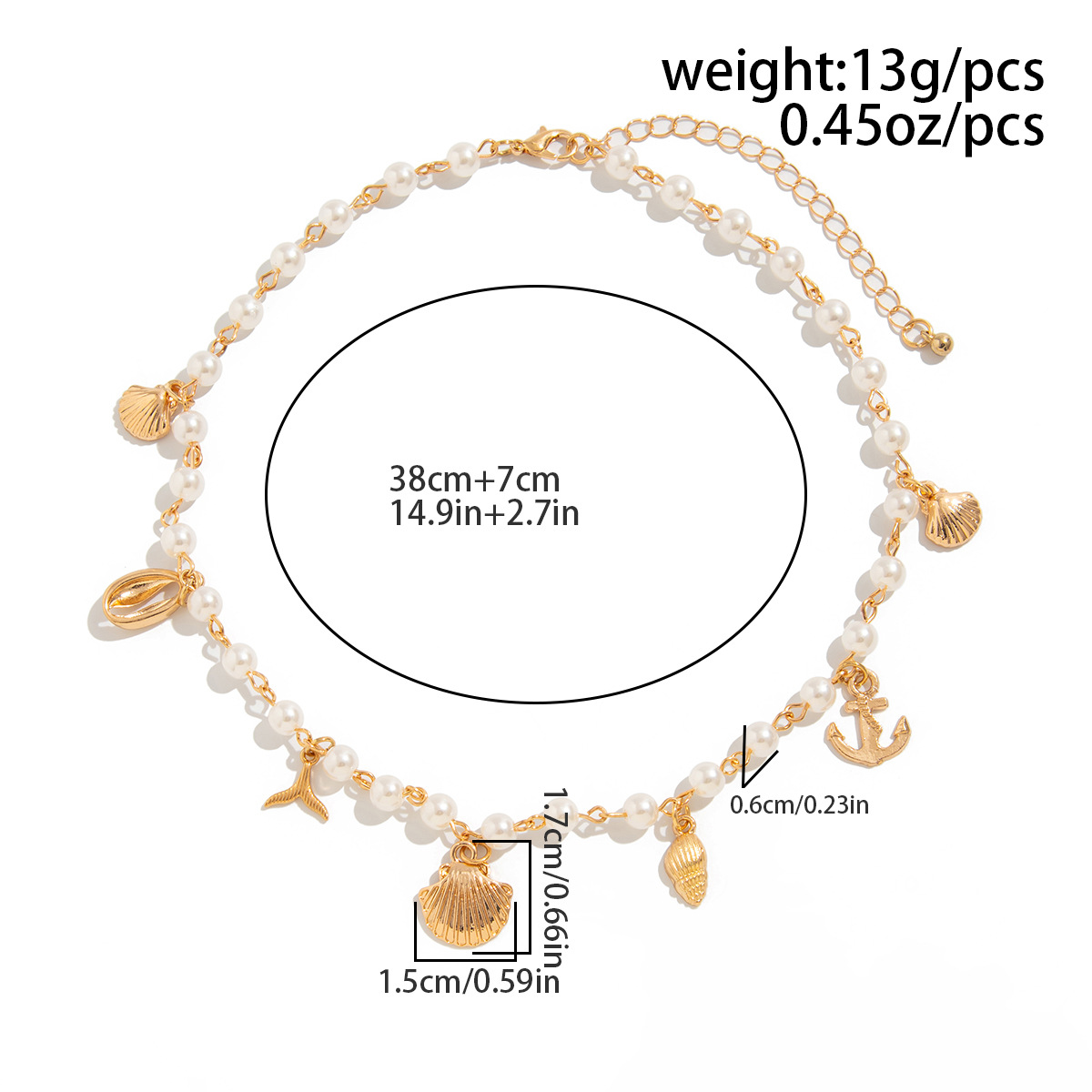 12g Weight Lobster Trigger Clasp Closure Clasp Closure Type Alloy Pendant Material Multi Charms Necklace Classification Alloy Chain Material cable chain Chain Type 1 Piece Quantity Holiday, Travel Occasion Alloy Material Geometric, Heart Shape, Shell Pattern All Seasons Season Women's Gender Plating Design Vacation, Marine Style Style Vacation Marine Style Geometric Heart Shape Shell Alloy Cable Chain Lobster Trigger Clasp Closure Layered Necklaces Wholesale 30