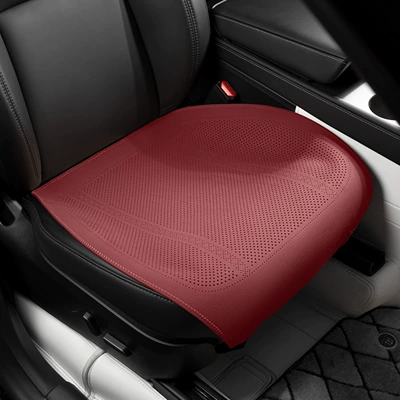 Seat cushion, seat cover Seat Cushion, Universal for All - type-a-thin-padded-deerskin-volcanic-red-front-row-leaflet