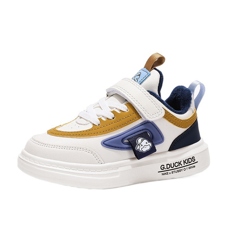 Zapatos de niños 24 nuevos zapatos de algodón de invierno de terciopelo calentador zapatos de patinaje de algodón para niños velcro zapatos deportivos un cabello