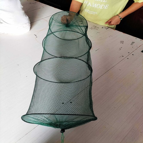 Wholesale factory 2-layer 3-layer simple small fish net with dense eyes, two circles, three circles, four circles, 3-layer foldable small fish net