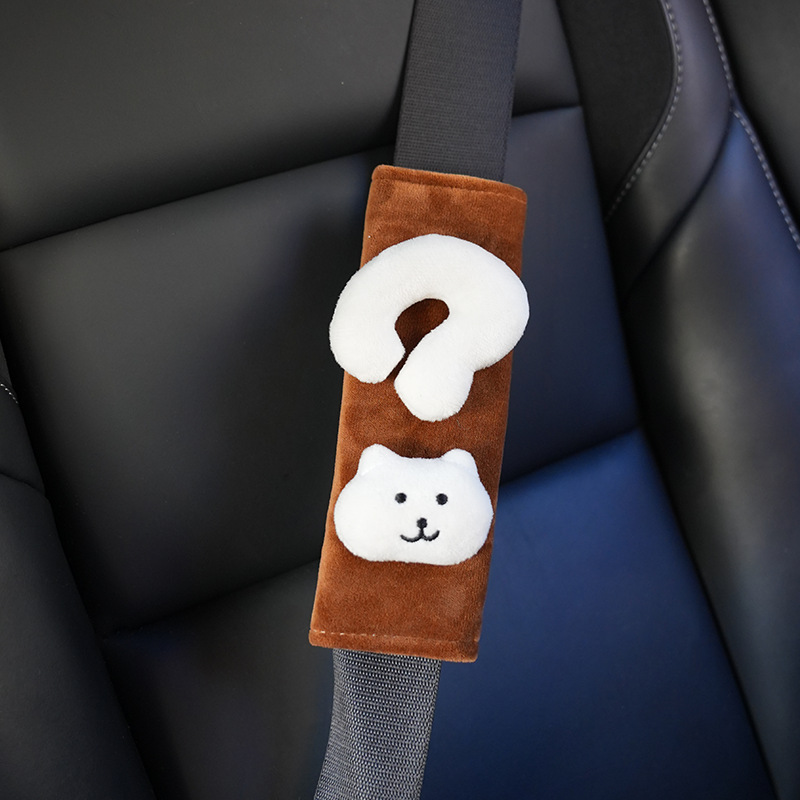 New cute question mark car seatbelt shoulder pad, car decoration, shoulder strap protector, anti-wear and anti-neck strangulation