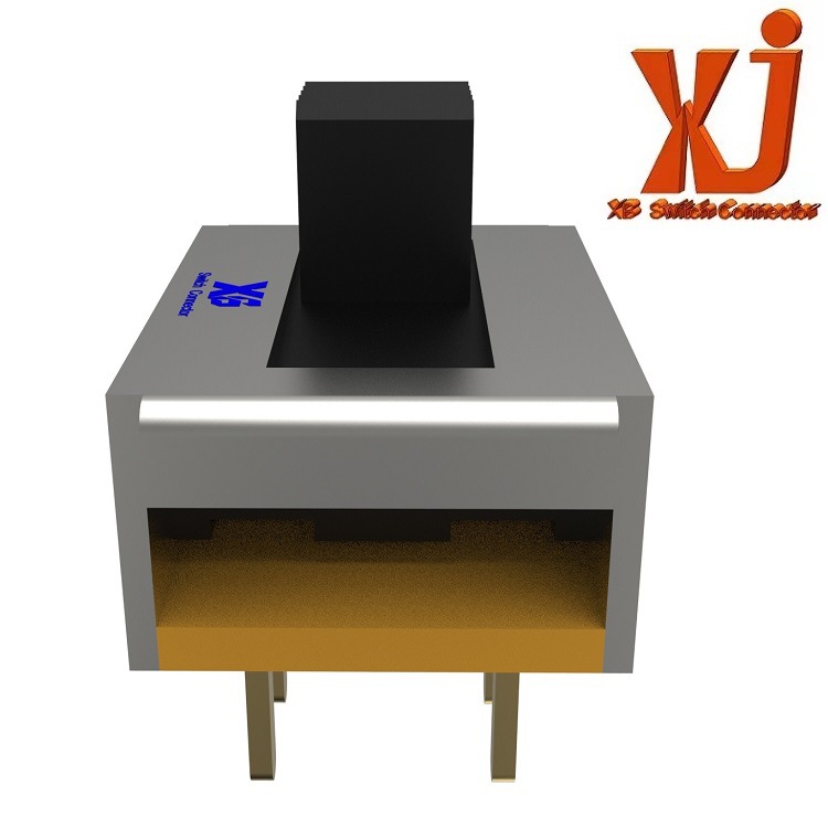 2P2T滑动开关 双排8脚拨动开关 两位两档拨码开关正拨 行程6.0mm