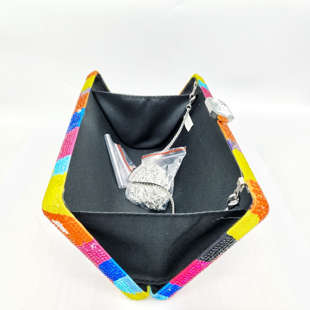 Túi clutch nữ đính đá dạ hội hình bong bóng cầu vồng — Bong bóng cầu vồng, Tùy chỉnh màu sắc khác/300 đơn hàng tối thiểu
