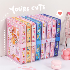 High-looking bronzing color pages magnetic buckle notebook student diary notebook wholesale notebook notebook