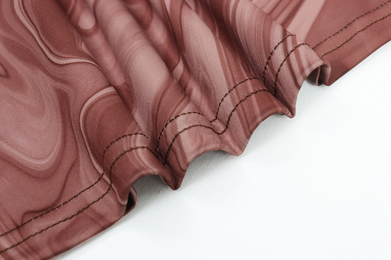 European and American style tight mid-length dress, round neck, long sleeve, printed hip skirt, pullover, foreign trade dress, retro dress_mkmklike.com