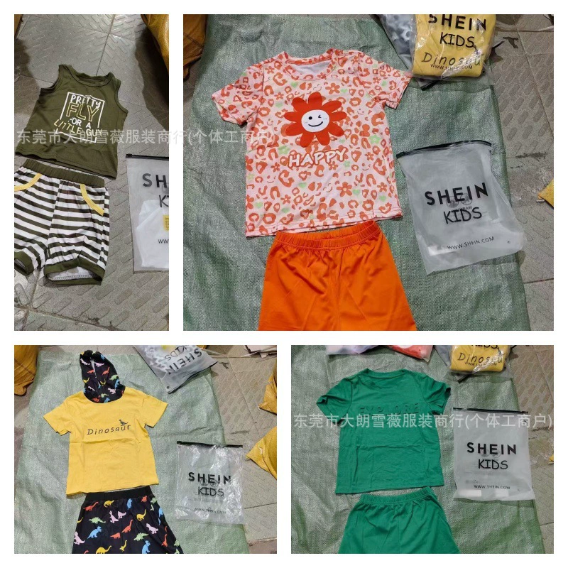 Shein Трансграничная детская одежда Детские наборы Одежда Разные Хвостовые Завод Прямые продажи shein kid's jeans