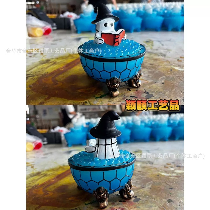 国境を越えた人気のかわいいゴースト像ハロウィンクリエイティブゴーストオーナメントホームガーデンデコレーション|undefined