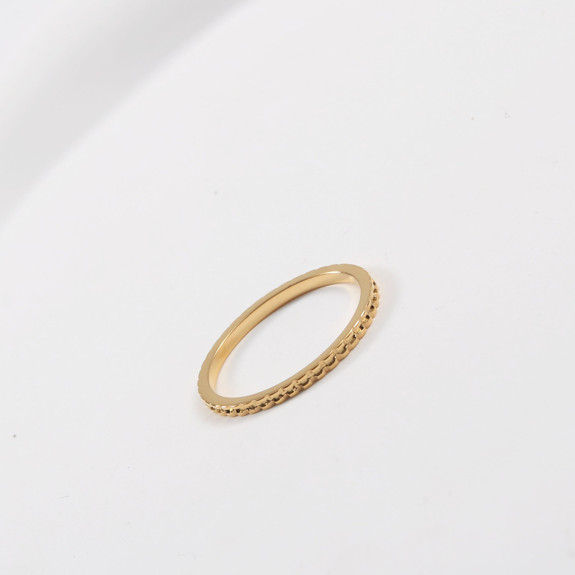 Simple Style Geometric Titanium Steel Plating Rings