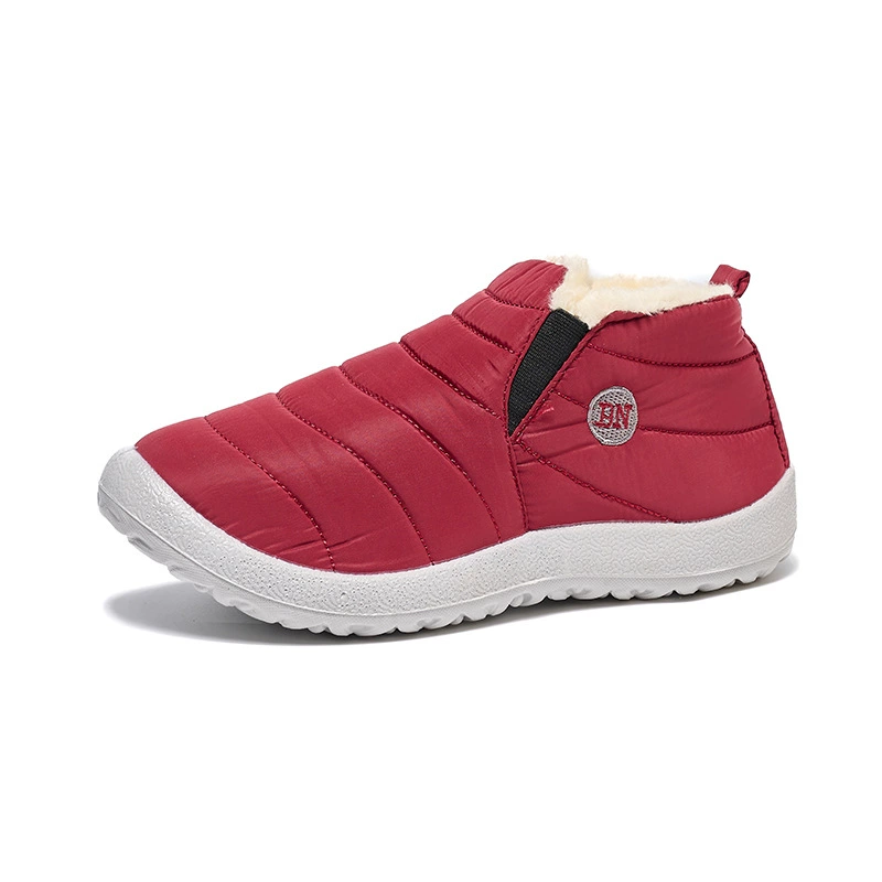 Fleece winter boots, plush‑lined ankle boots, soft sole, plus sizes 35–47