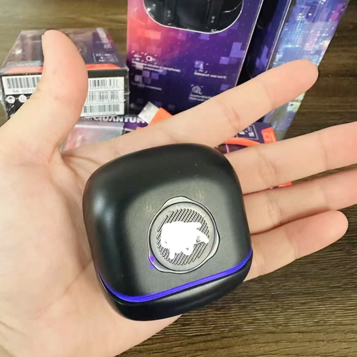 Nuevos auriculares Bluetooth QUANTUM BEAM TWS con reducción activa de ruido en el oído para juegos inalámbricos verdaderos de larga duración