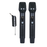 卡迪宝CDBO充电式远距离一拖二万能无线麦克风u段调频家用K歌话筒