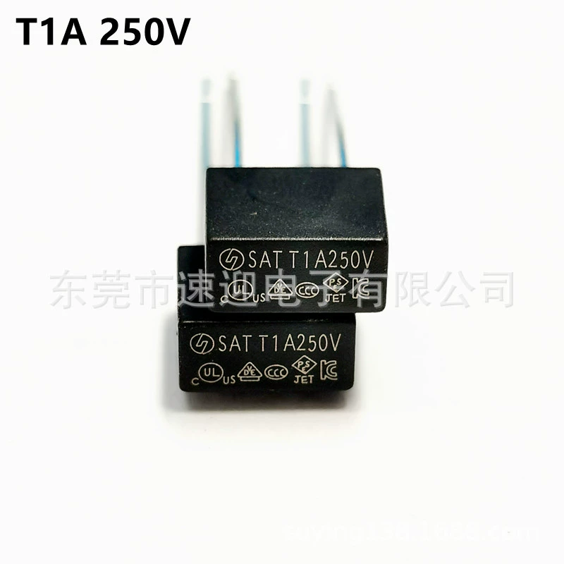 Квадратный предохранитель SAT T2A 250V, коричневый, 8*4, взрывозащищенный, 392, медленного действия, 3.15A, 1A, 5A