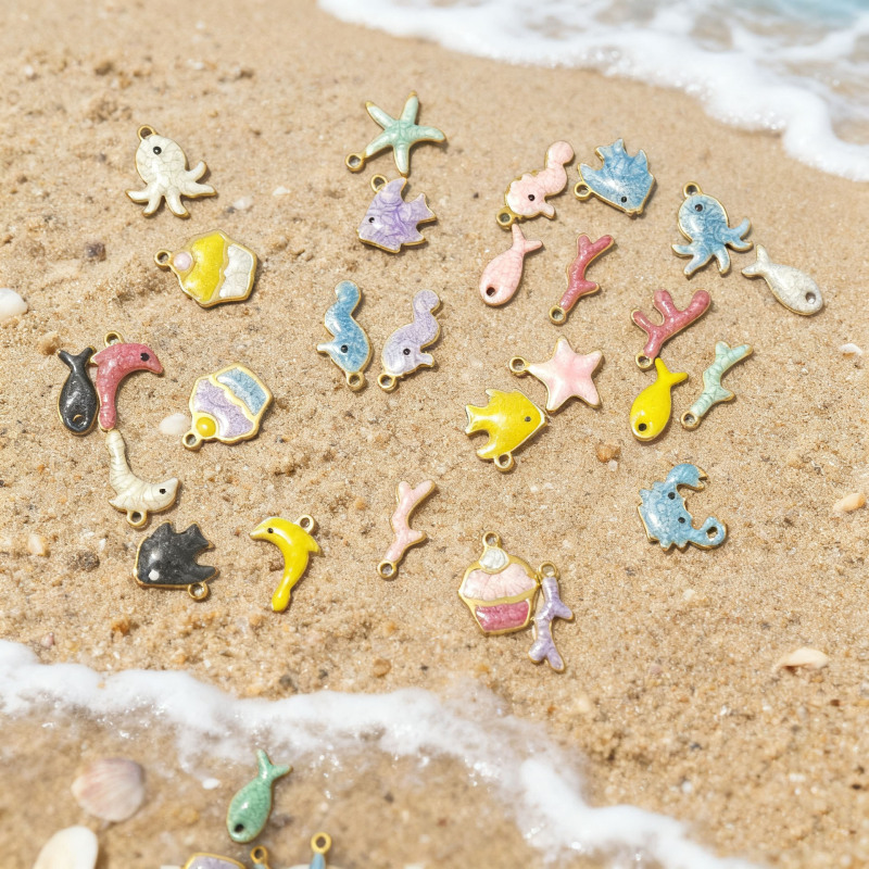 New Ocean Series Earrings, Sweet and Cute Colorful Dopamine Oil-Drip Octopus and Starfish Pendant Earrings New Ocean Series Earrings, Sweet and Cute Colorful Dopamine Oil-Drip Octopus and Starfish Pendant Earrings