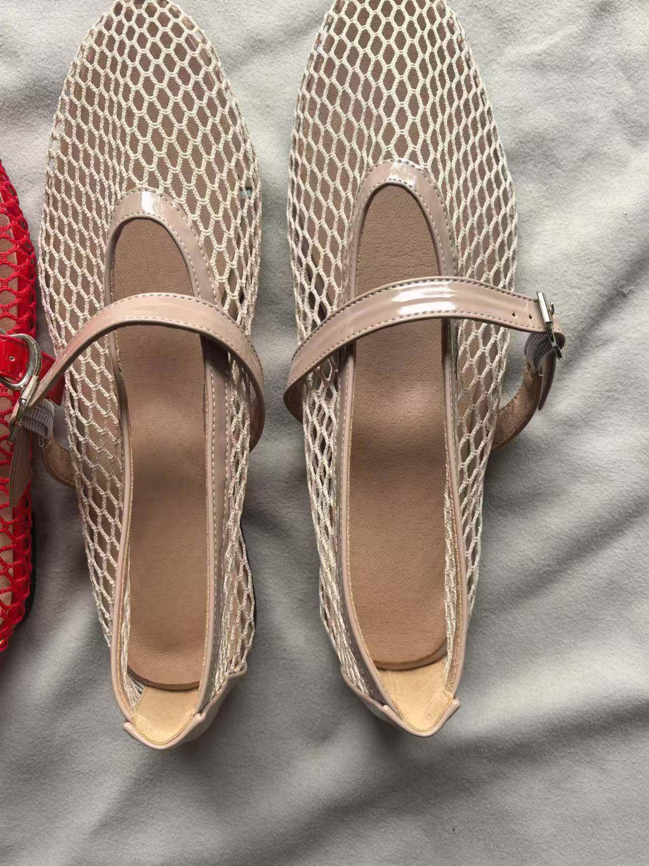Mary Jane Women's Flat Sandals Breathable Mesh Round Toe Shoes_voghion.com