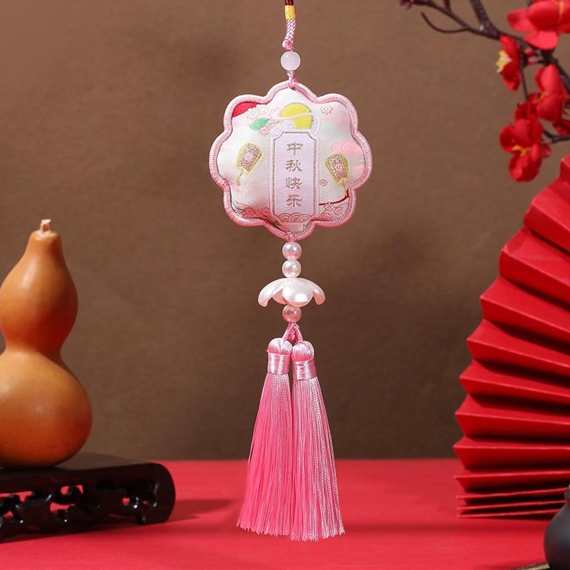 中秋节祈愿福袋香囊文创景区寺庙礼品车载挂饰古风刺绣随身护身符|undefined