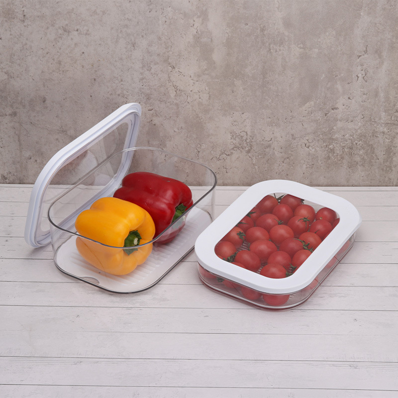 Caja de almacenamiento transparente transparente para lavado a máquina especial transfronterizo con tapa para refrigerador de cocina de grado alimenticio