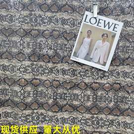 时尚欧美风满幅绣花蛇皮纹亮片绣 风衣短裙外套连衣裙舞台服面料