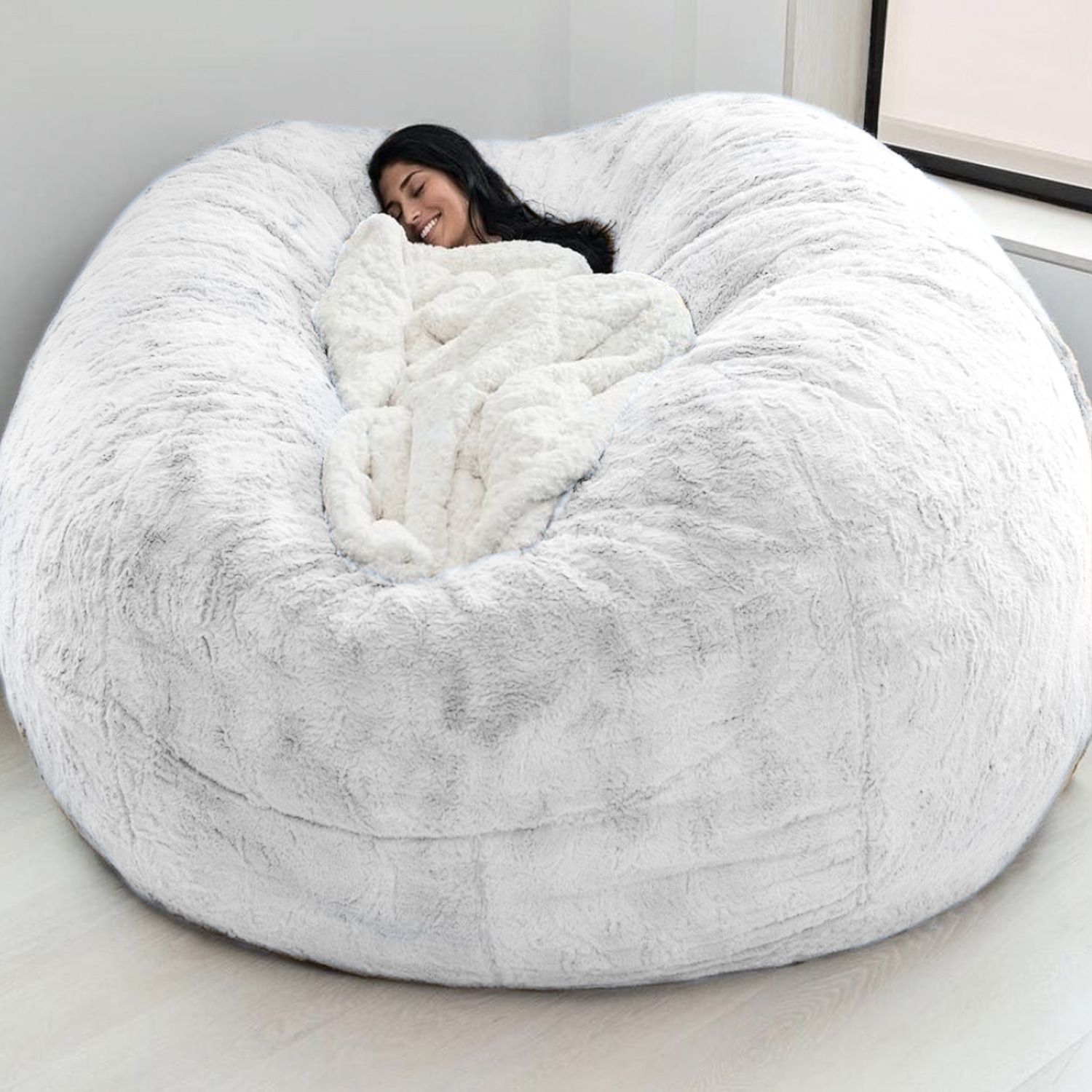 Bean Bag Sofa Bed Dual-Use Small Round Sofa Requires Self-Filling