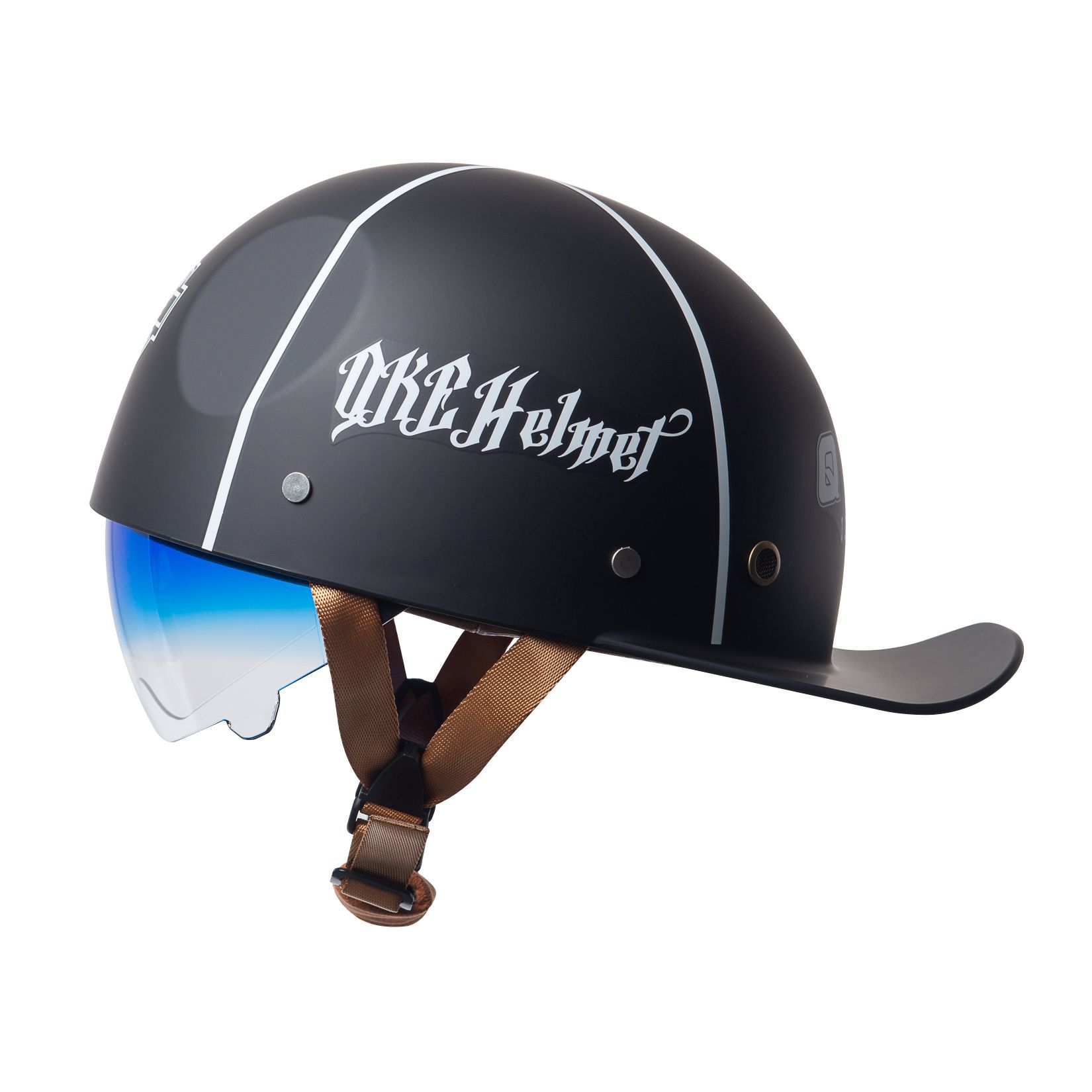 電気自動車のヘルメットの男の冬の日本式の復古の機関車のペダルのオートバイの250女の小さいヘルメットの体の半ヘルメットの瓢箪のヘルメット