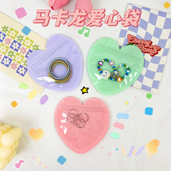 スポットマカロン愛ジップロック袋特殊形状陰陽プラスチックシール袋透明かわいいジュエリーヘアピン包装袋