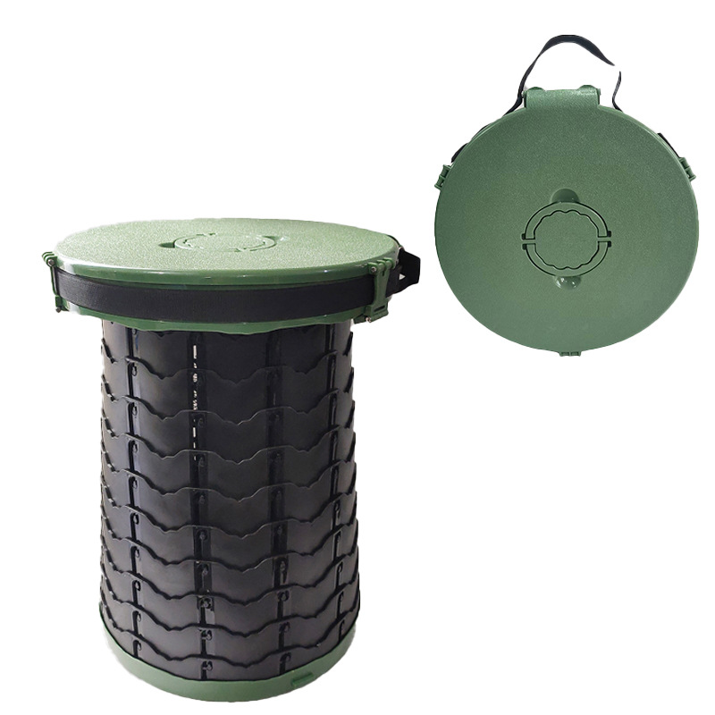 Inodoro portátil plegable multifuncional para camping o coche, diseño engrosado y fácil de almacenar