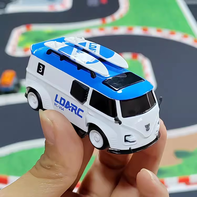 LDARC雷迪安V64 RTR遥控车1:64 迷你微型仿真RC巴士车面包竞速车