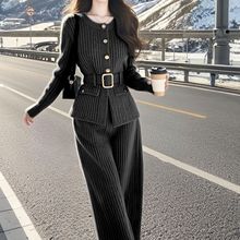 套装秋季针织香风轻奢秋冬穿新款时尚女装气质搭初冬小2024一整套