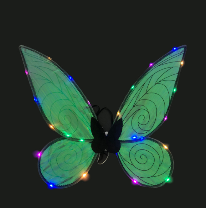 Amazon crossover niños adultos decoración con alas de luz Halloween adultos niños espalda con alas de luz intermitente