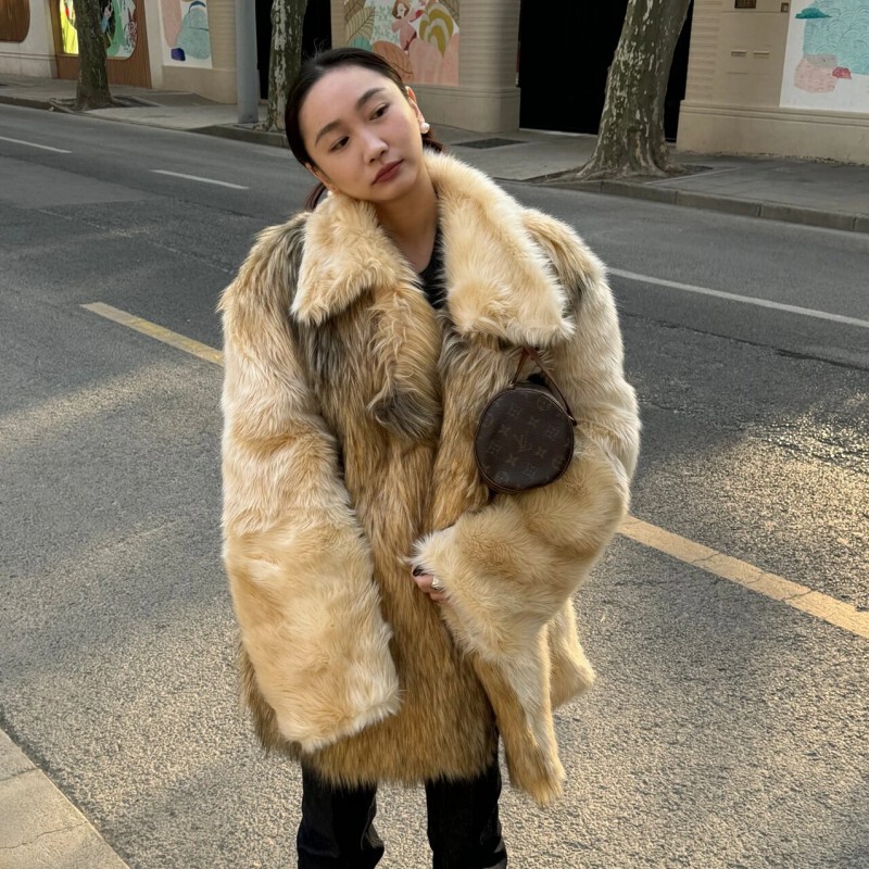 Cross-Border European and American Wholesale Dropshipping Faux Fox Fur Coat 2024 New Style Furry Jacket for Women Winter New Hot Item
