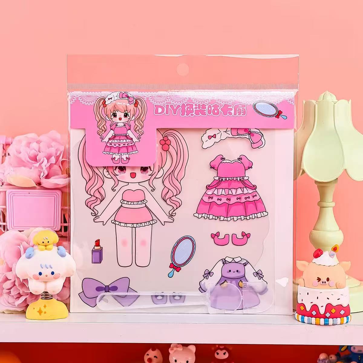 Abanico de gouka de bricolaje de dibujos animados, pegatinas hechas a mano de verano, abanico transparente, regalo, regalo, disfraz, abanico redondo de mariposa image 3