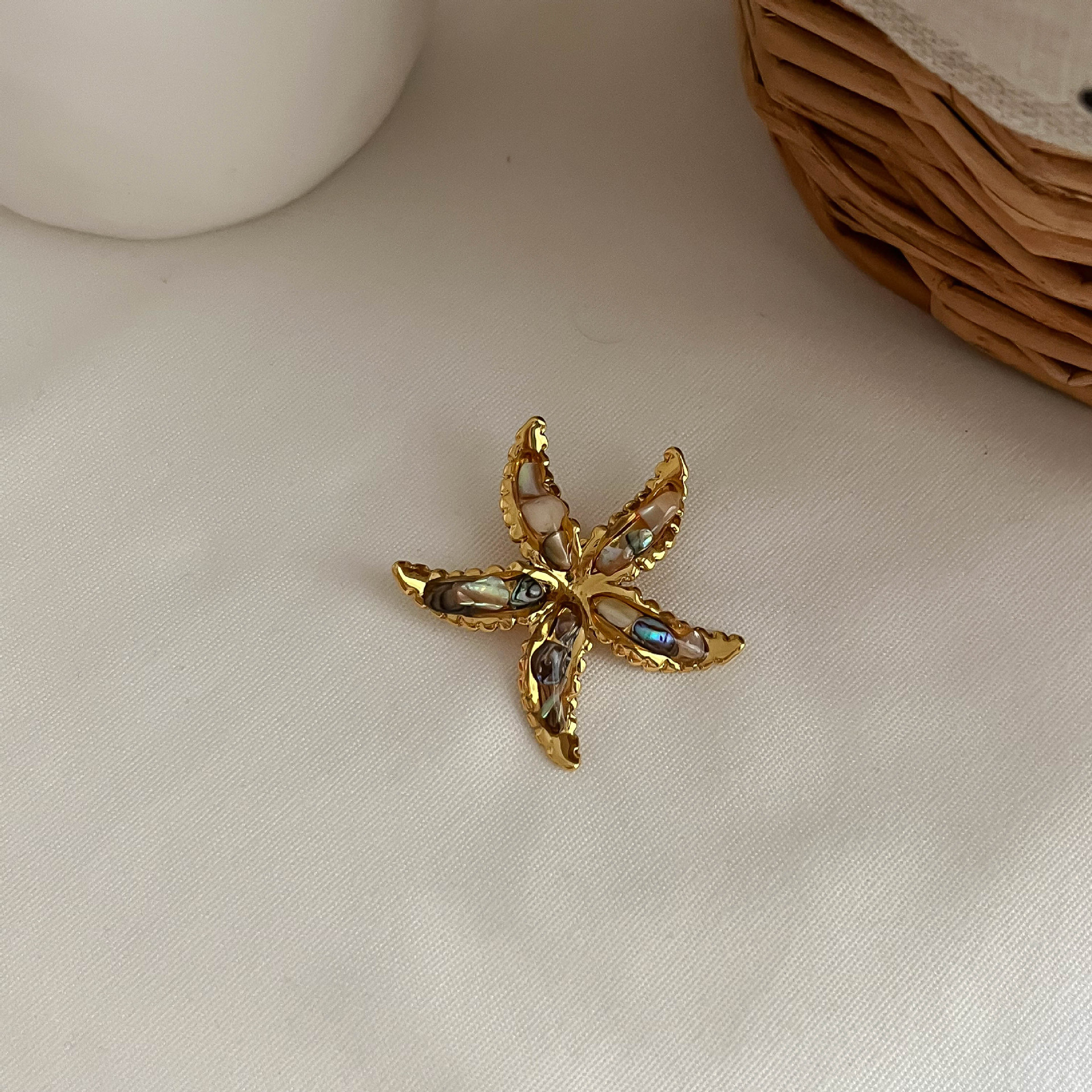 Vintage zeester broche voor dames luxe speld voor kleding_voghion.com