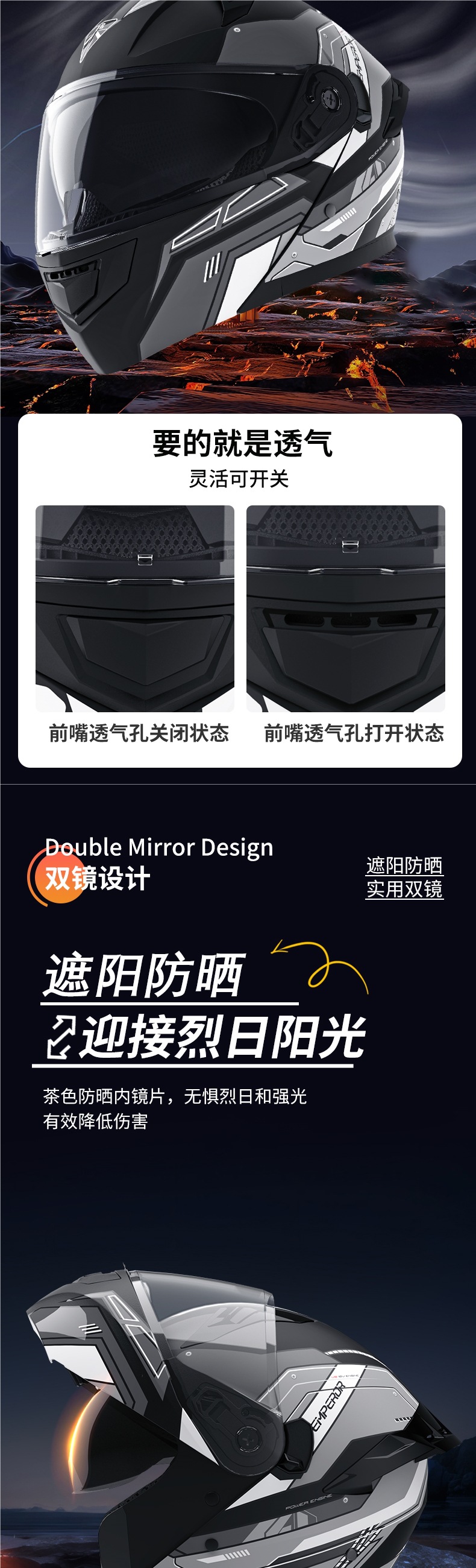 Men's Motorcycle Helmet with Built-In Bluetooth Headset, Anti-Fog and Warm Motorcycle Helmet for All Seasons, Women's Helmet