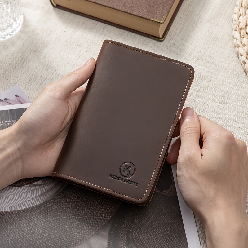 European and American Pu Leather Field Note Diary Cover Imitation Leather Multi-Functional Storage Box with Pen Ring Card Holder Id Bag