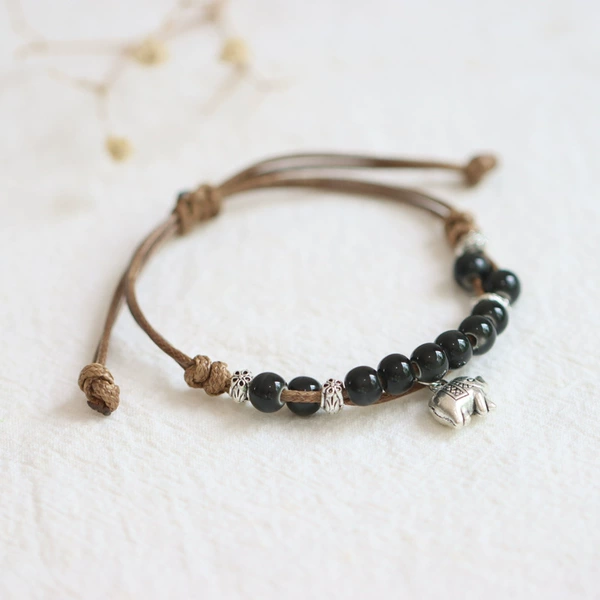 Black bead elephant