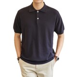 ZF8101-MW夏季优雅老钱14针插肩袖polo衫男商务复古短袖翻领T恤，男装针织衫/毛衣，星座614