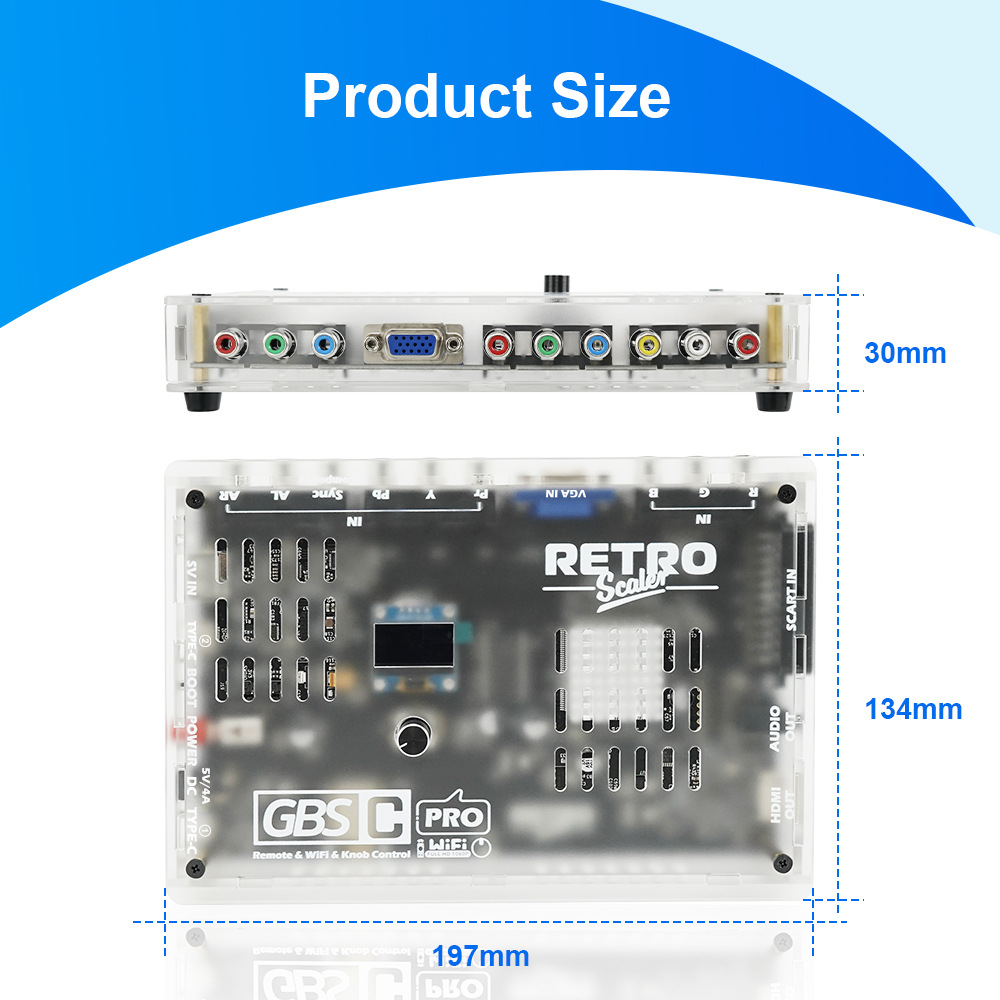 GBSC Pro Video Converter Scart/RGB/YPBPR/VGA/AV/SV to HDMI