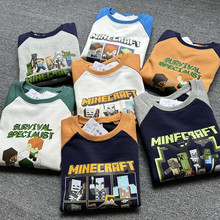 日单外贸新款我的世界游戏主题系列中大童童装毛圈休闲卫衣