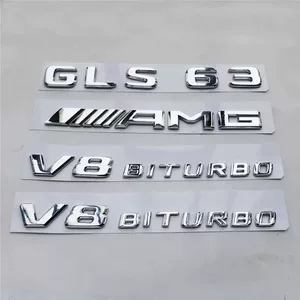 Mercedes-Benz GLS63S, AMG modifikasiya edilmiş avtomobil emblemi, arxa emblemi, qanad, dörd təkərli