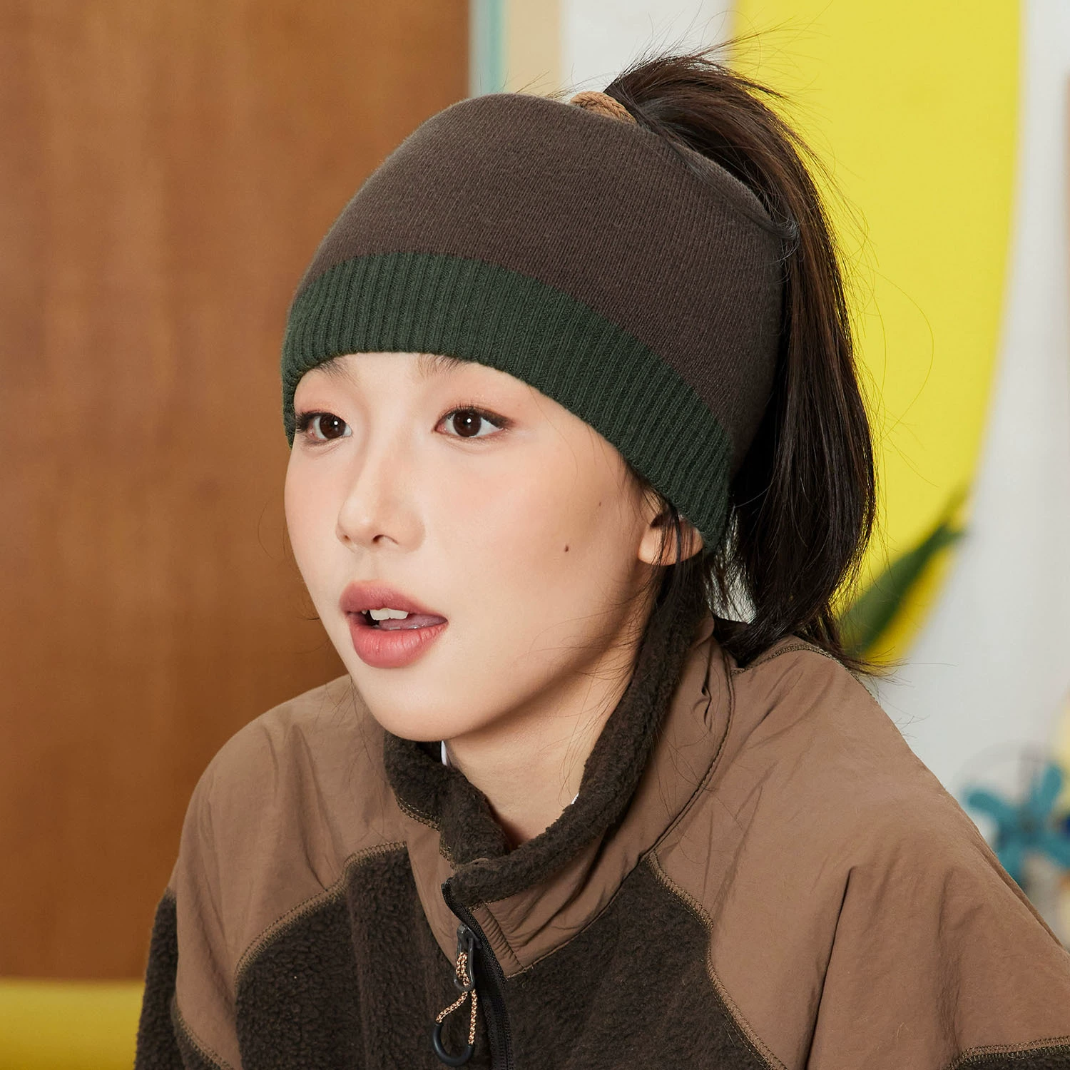 Корейская версия колористического пояса для волос Японский вязаный ретро широкополый ремень для волос мужчины и женщины носят теплые и холодные аксессуары для волос осенью и зимой