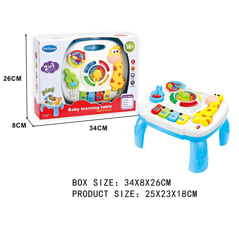 Puzzles de aprendizaje infantil multifuncional iluminación mesa de juego de música mesa de aprendizaje de bebés juguetes de puzzles