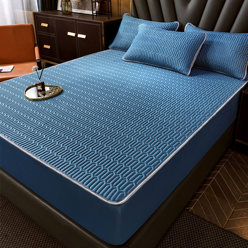 A Thickened Latex Cooling Mattress Cover Set of Three, Foldable Bed Sheet Style, Bed Cover and Mattress Protector, Air Conditioner Cooling Mattress Manufacturer