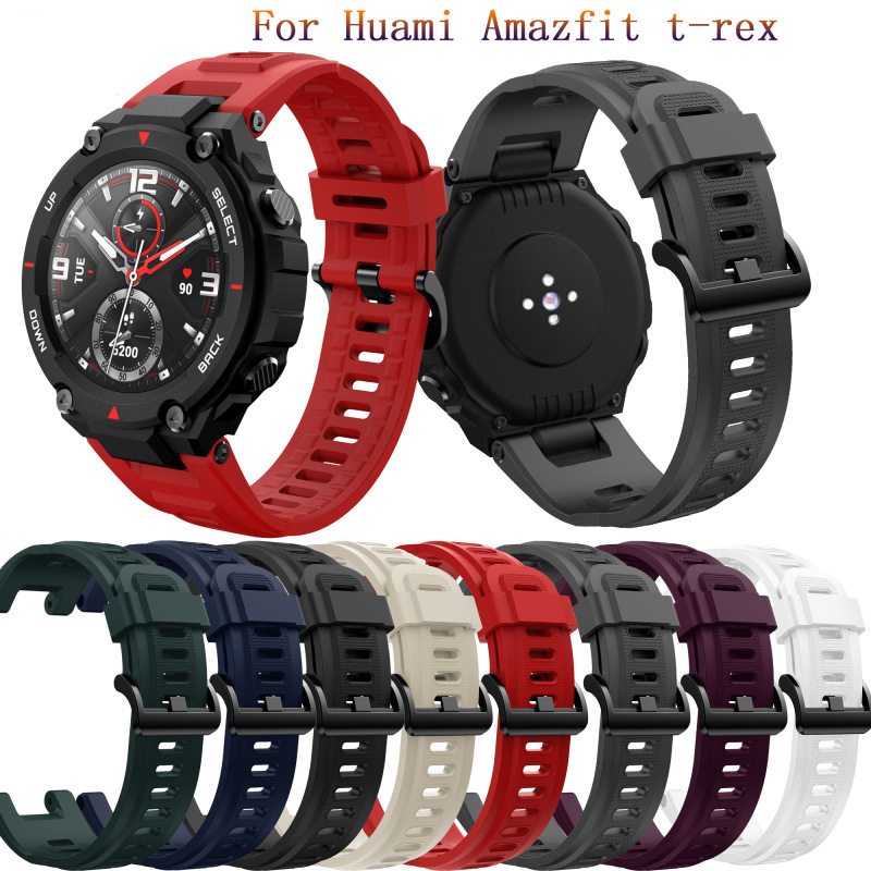 Suitable for Huami Amazfit T-Rex Silicone Watch Strap Huami A1918 Tyrannosaurus Watch Replacement Strap with Tools