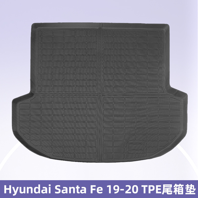 Aplicable a Hyundai Santa Fe 2019 - 2020 TPE Foot Pad 3D All Weather Material Backpack Pad