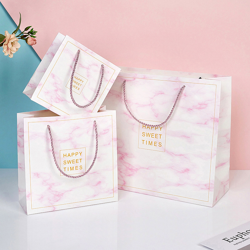 Pink Handbag, High-End Exquisite Paper Bag, Holiday Universal Packaging Bag, Cosmetic Handbag, Exquisite Gift Bag