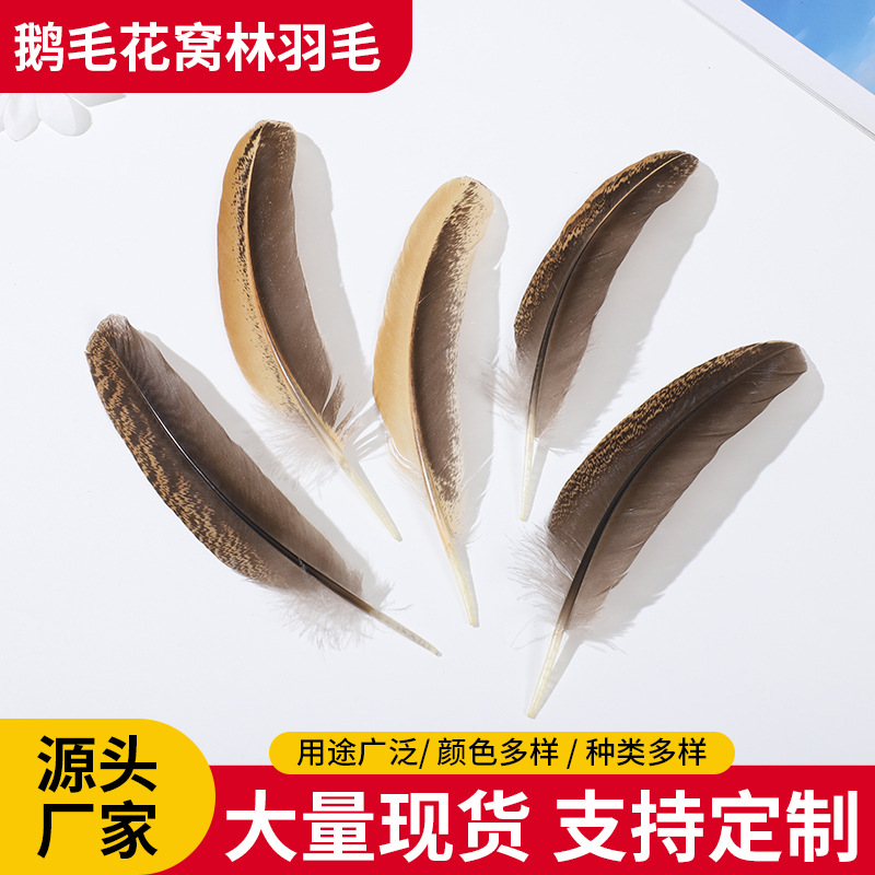 Goose Feather Manufacturer Direct Sales Natural Flower Nest Feather Accessories Decorative Accessories Handmade Materials Custom Wholesale Feathers