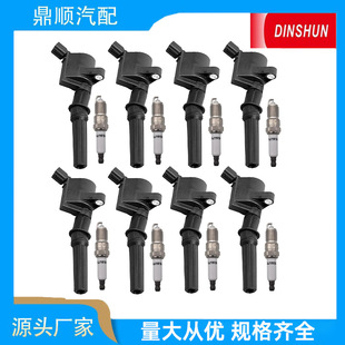 10 Sets of Factory Direct Sales High-Quality Dg508 + Spark Plug Ignition Coil Suitable for Ford