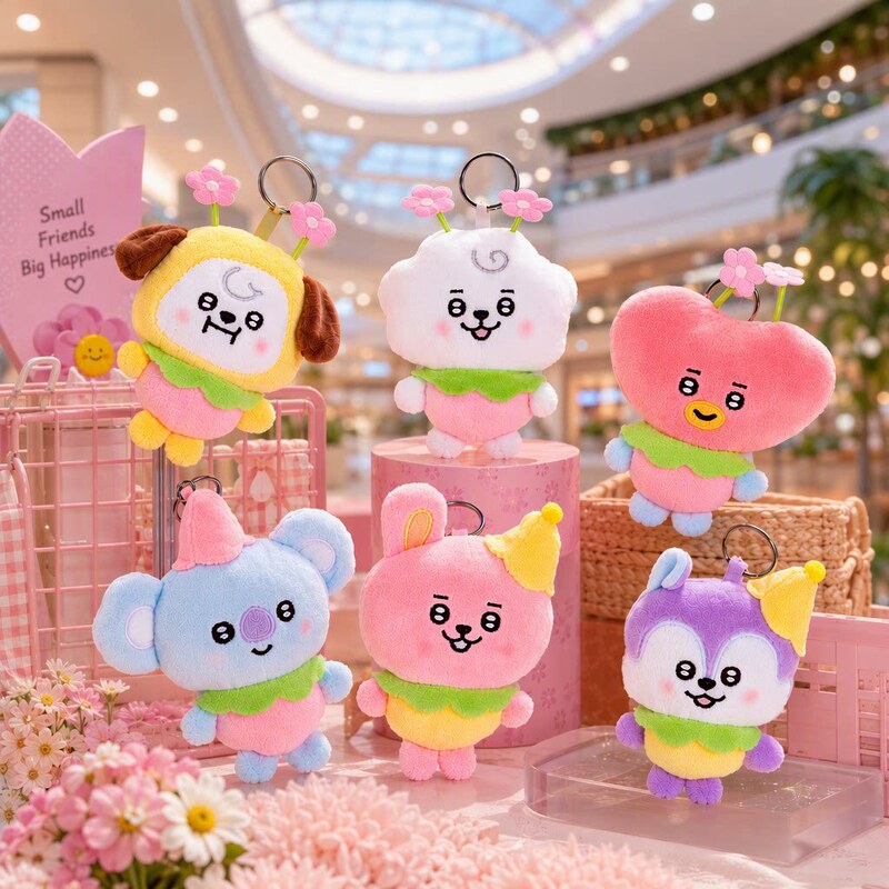 Bts Spring Fairy Tale Dolls Bt21 Pendant Small Doll Keychain Animal Plush Toy Girls' Doll Wholesale