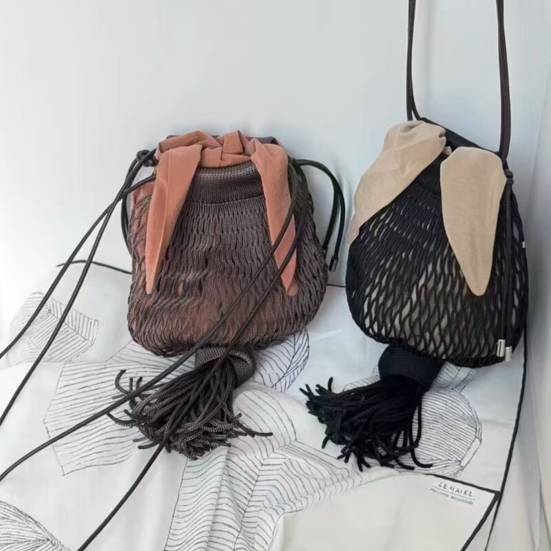 2025 New Casual Versatile Le Fishnet Octopus Mesh Woven Bag Women's Bohemian Shoulder Crossbody Bag