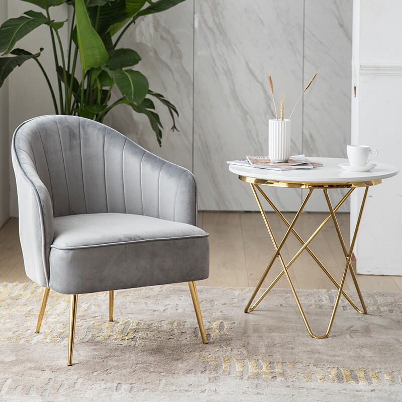 Lazy Sofa Single Bedroom Light Luxury Small Girl Cute Balcony Casual Chair Three-piece Set Small Coffee Table Combination